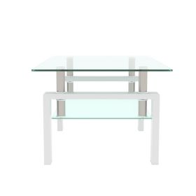 White Coffee Table; Clear Coffee Table; Modern Side Center Tables for Living Room; Living Room Furniture