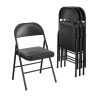 Vinyl Folding Chair (4 Pack); Black