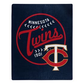 Twins OFFICIAL MLB "Moonshot" Raschel Throw Blanket;  50" x 60"