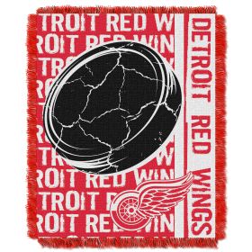 Redwings OFFICIAL National Hockey League, "Double Play" 46"x 60" Triple Woven Jacquard Throw by The Northwest Company