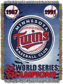 Twins CS OFFICIAL Major League Baseball, Commemorative 48"x 60" Woven Tapestry Throw by The Northwest Company