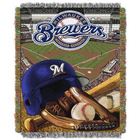 Brewers OFFICIAL Major League Baseball, "Home Field Advantage" 48"x 60" Woven Tapestry Throw by The Northwest Company