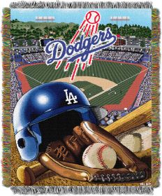 Dodgers OFFICIAL Major League Baseball, "Home Field Advantage" 48"x 60" Woven Tapestry Throw by The Northwest Company