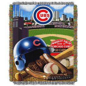 Cubs OFFICIAL Major League Baseball, "Home Field Advantage" 48"x 60" Woven Tapestry Throw by The Northwest Company