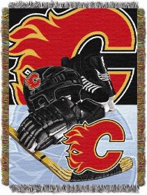 Flames OFFICIAL National Hockey League, "Home Ice Advantage" 48"x 60" Woven Tapestry Throw by The Northwest Company