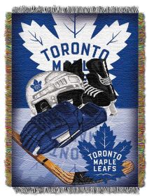 Maple Leafs OFFICIAL National Hockey League, "Home Ice Advantage" 48"x 60" Woven Tapestry Throw by The Northwest Company