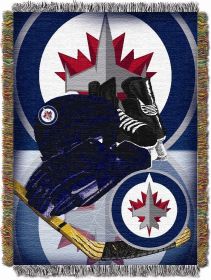 Winnipeg Jets OFFICIAL National Hockey League, "Home Ice Advantage" 48"x 60" Woven Tapestry Throw by The Northwest Company