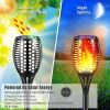 Solar Torch Lights; 48" Height Larger Solar Torches with Flickering Flames Outdoor Garden Indoor Decor - 4 Pack