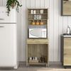 Santa Maria 1-Drawer 1-Shelf Area Pantry with Adjustable Metal Legs Light Oak