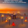 Solar Torch Lights; 48" Height Larger Solar Torches with Flickering Flames Outdoor Garden Indoor Decor - 4 Pack