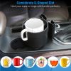 2-in-1 Car Cup Holder Expander Drink Cup Beverage Organizer Water Bottle Holder Extender with Phone Holder Adjustable Base