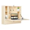 Density Board with Triamine Wall Built-up Computer Desk Wood Color; XH