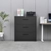 3 Drawer Lateral Filing Cabinet for Legal/Letter A4 Size; Large Deep Drawers Locked by Keys; Locking Wide File Cabinet for Home Office; Metal Steel