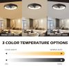 20 Inch Ceiling Fan with Lights Dimmable LED