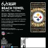 Steelers OFFICIAL NFL Realtree "Stripes" Beach Towel;  30" x 60"