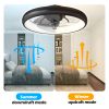 20 Inch Ceiling Fan with Lights Dimmable LED