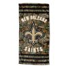 Saints OFFICIAL NFL Realtree "Stripes" Beach Towel;  30" x 60"