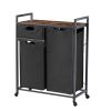 Laundry Basket;  Laundry Hamper with Drawer;  2 Laundry Sorter;  with 2 Bags;  1 Storage Rack;  (Rustic Brown; 28.15''L*13''W*35.8''H)