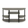 JAYA Simple Design No Tool TV Stand; Gray & Black