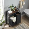 Laundry Basket;  Laundry Hamper with Drawer;  2 Laundry Sorter;  with 2 Bags;  1 Storage Rack;  (Rustic Brown; 28.15''L*13''W*35.8''H)