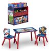 Paw Patrol 4-Piece Toddler Playroom Set â€“ Includes Table; 2 Chairs & Toy Bin; Blue