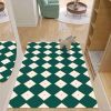 Simple Geometric Home Entrance Floor Mat Crystal Velvet Absorbent Non-slip Arched Rectangle Carpet Home Decoration Foot Mat Semi-circle Door Mat