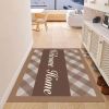 Simple Geometric Home Entrance Floor Mat Crystal Velvet Absorbent Non-slip Arched Rectangle Carpet Home Decoration Foot Mat Semi-circle Door Mat