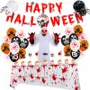 Halloween Bloody Hands Tablecloth Set Dimensional Ghost Balloon Set