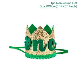 Woodland Jungle Animals Disposable Tableware Jungle Safari Birthday Party Kid Zoo Monkey Lion Zebra Elephant One 1st Boy Forest (Color: no-woven hat)