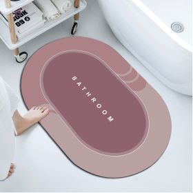 Soft diatom mud floor mat Bathroom water absorbing mat Door anti-skid mat Quick drying toilet doormat Toilet carpet (colour: Rubber red)