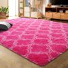 Indoor Rectangle Geometric Contemporary Area Rugs For Living Room Bedroom Plush Carpet; 5'x8'