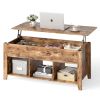 Lift Top Coffee Table with Storage Lower Shelf