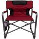 XXL Folding Padded Director Chair with Side Table; Red