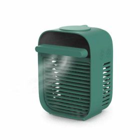 Small Fan Portable Office Home Desktop USB Cooling Fan (Color: Green)