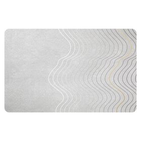 Quick Drying Diatom Mud Bathroom Carpet Absorbent Bath Mat Non Slip Shower Room Carpet (Main Color: Style 3)