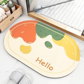 Modern Floor Mats Super Absorbent Bath Mat Non Slip Diatom Mud Bathroom Mat (Main Color: Yellow)