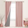 100% Blackout Curtains for Bedroom; 84 inch Length 2 Panels Set; Grommet Thermal Insulated Curtains (52" x 84"; 2 Panels)