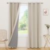 100% Blackout Curtains for Bedroom; 84 inch Length 2 Panels Set; Grommet Thermal Insulated Curtains (52" x 84"; 2 Panels)