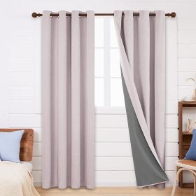 100% Blackout Curtains for Bedroom; 84 inch Length 2 Panels Set; Grommet Thermal Insulated Curtains (52" x 84"; 2 Panels) (Color: Lilac)