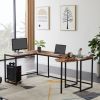 U-shaped Computer Desk;  Industrial Corner Writing Desk with CPU Stand;  Gaming Table Workstation Desk for Home Office