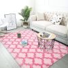 Indoor Rectangle Geometric Contemporary Area Rugs For Living Room Bedroom Plush Carpet; 5'x8'