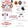 Halloween Bloody Hands Tablecloth Set Dimensional Ghost Balloon Set