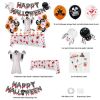 Halloween Bloody Hands Tablecloth Set Dimensional Ghost Balloon Set