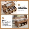 Lift Top Coffee Table with Storage Lower Shelf