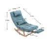 COOLMORE living room Comfortable rocking chair with Footrest/Headrest living room chair Beige