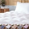 Mattress Topper Pad Quilted Mattress Cover Bed Protector King Queen Full Twin Size