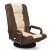 360-Degree Swivel Gaming Floor Chair with Foldable Adjustable Backrest