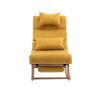 COOLMORE living room Comfortable rocking chair with Footrest/Headrest living room chair Beige