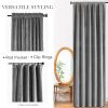 Velvet Blackout Curtains 84 inches Length Thermal Insulated Soft Drapes for Bedroom Living Room Rod Pocket Window Curtains 2 Panels