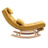 COOLMORE living room Comfortable rocking chair with Footrest/Headrest living room chair Beige